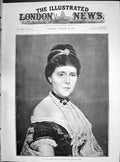 Original Old Antique Print 1890 Portrait Empress Augusta Germany Queen Prussia