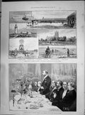 Old 1890 Robben Capetown Asylum Lepers Dinner Leprosy Prince Wales Ga Victorian