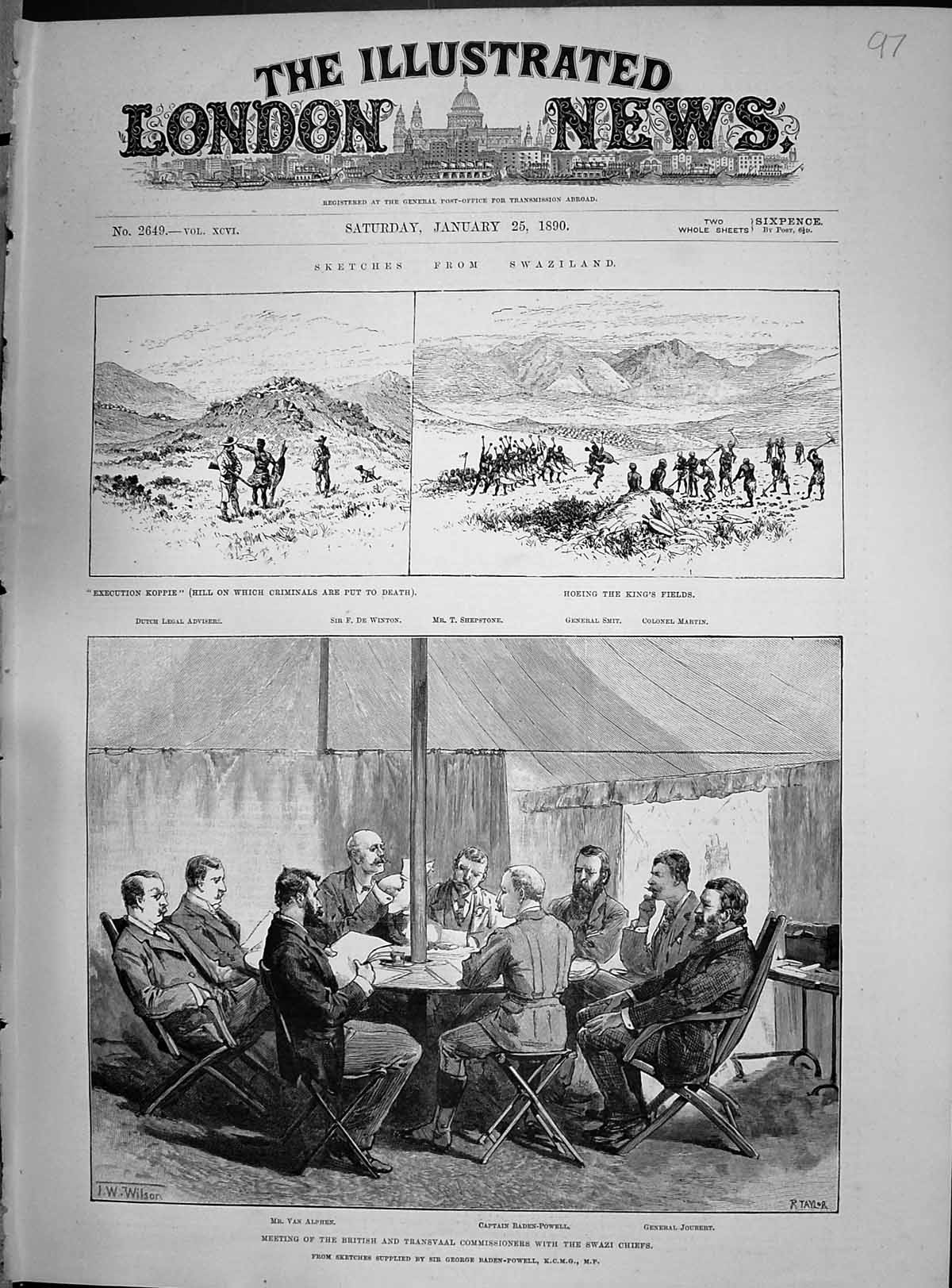 Old 1890 Swaziland Execution Koppie Winton Shepstone Smit Martin Alph Victorian