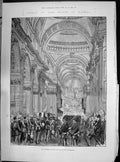 Old 1890 Funeral Procession Lord Napier Magdala Nave Paul'S Cathedral Victorian