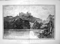 Old Antique Print 1890 Belvoir Castle Duke Rutland England Architecture 19th
