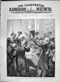 Old 1890 Scene Lobby House Commons Report Parnell Inquiry Commission Victorian