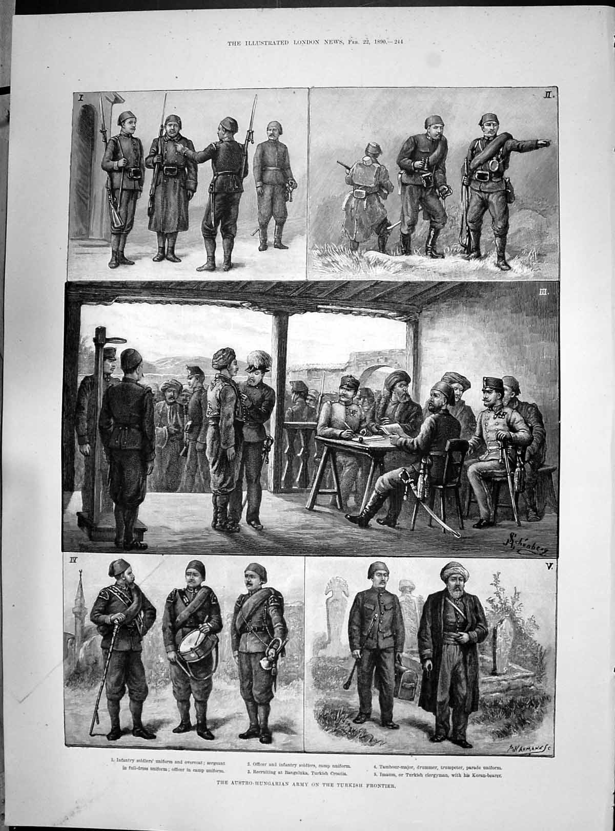 Old 1890 Austro-Hungarian Army Turkish Tambour-Major Coffee Palace La Victorian