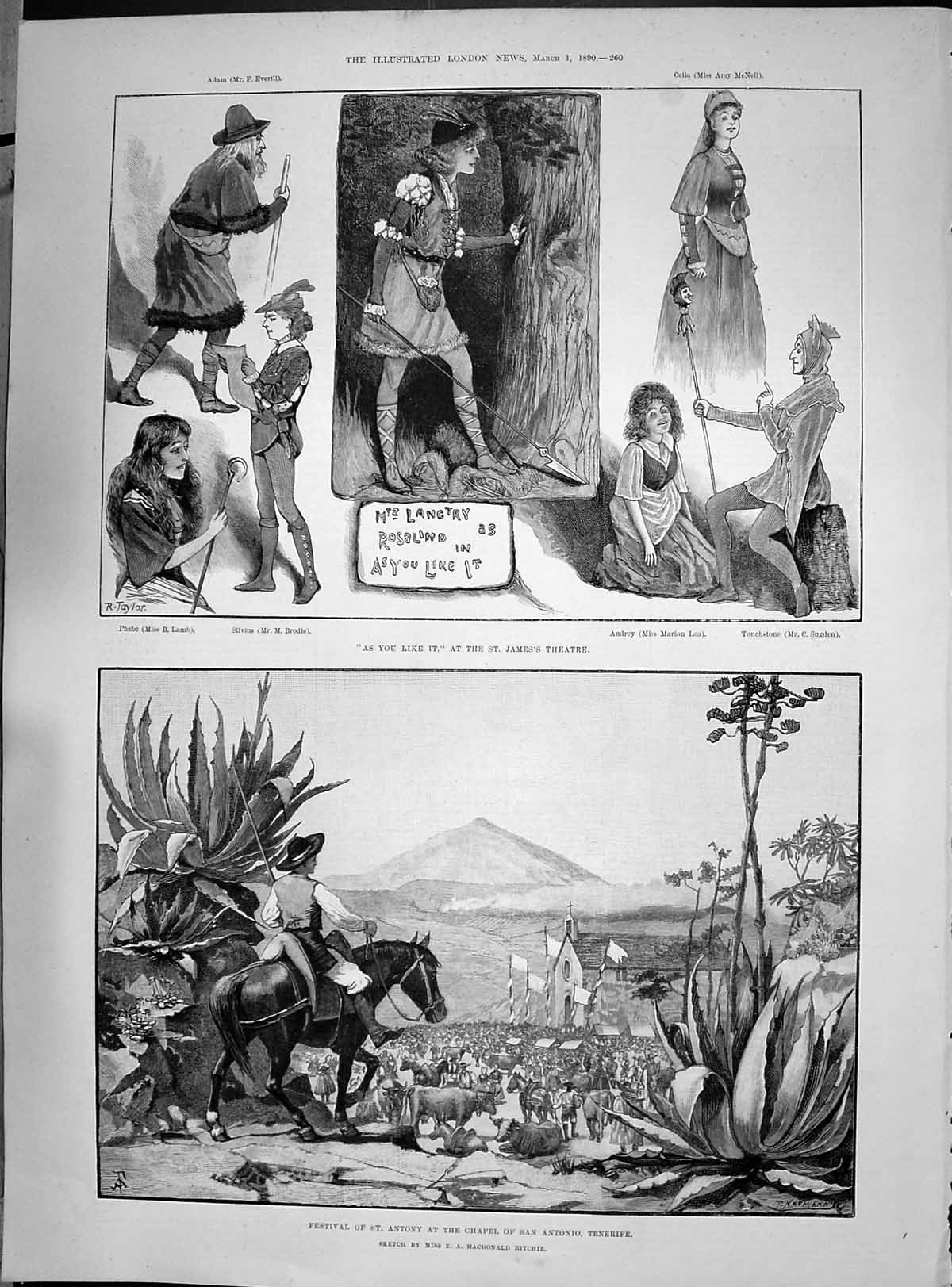Old 1890 James'S Theatre Festival Antony Chapel Antonio Tenerife Fort Victorian