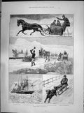 Old 1890 Winter Newfoundland Ship Circassian Waterloo Cup Meeting Gre Victorian