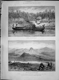 Old 1890 Chin-Lushai Chin Hills Kolymyo River Crossing Kolmyo Hussey Victorian