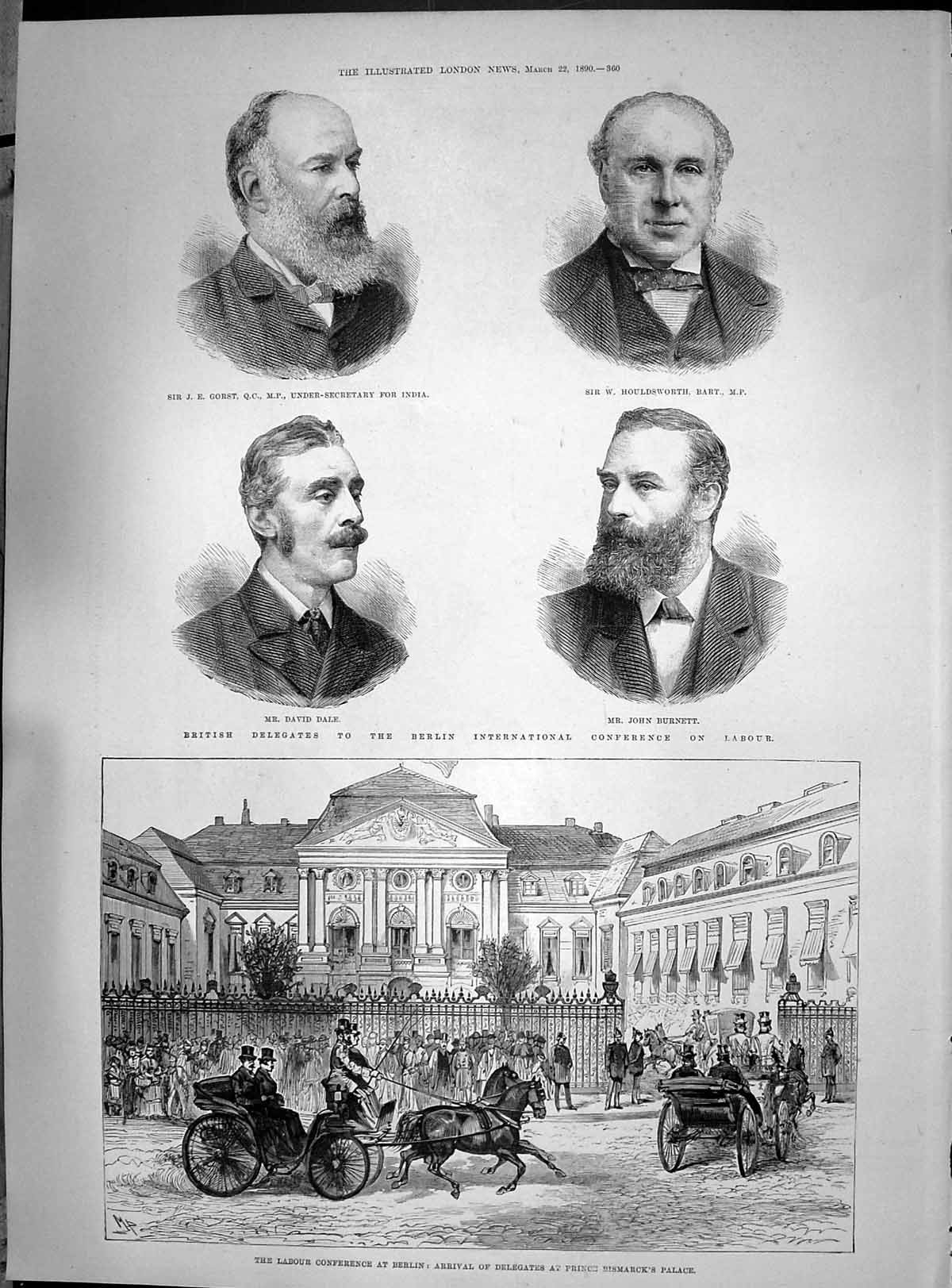 Old 1890 Gorst Houldsworth Burnett Dale Labour Belrin New York Americ Victorian