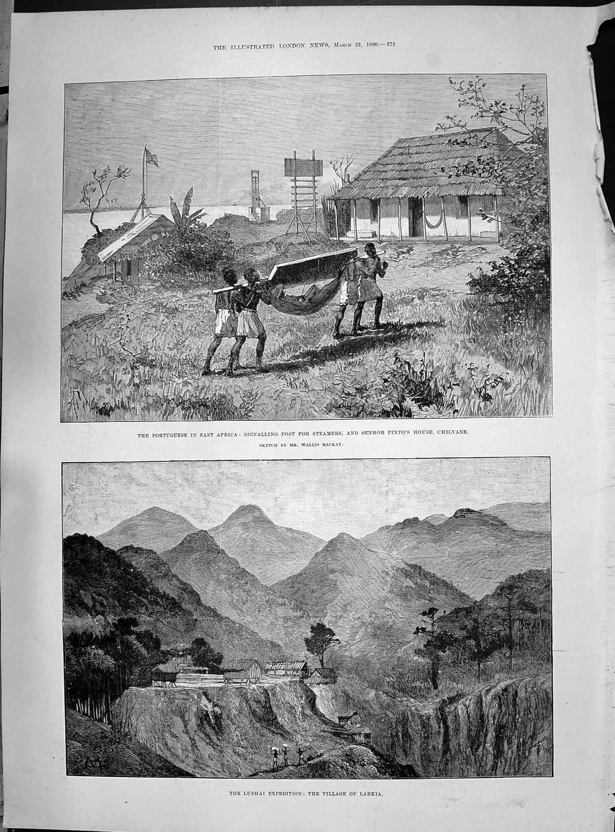 Old 1890 Portuguese Africa Senhor Pinto Chilvane Lushai Larkia Padre Victorian