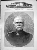 Antique Old Print 1890 General Von Caprivi Chancellor German Empire Portrait