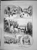 Old 1890 Aix-Les-Bains Chateau Bordeau France Duke Manchester Gray He Victorian