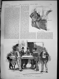 Old Antique Print 1890 Colliery Strike London Coal Exchange Portraits Men 19th