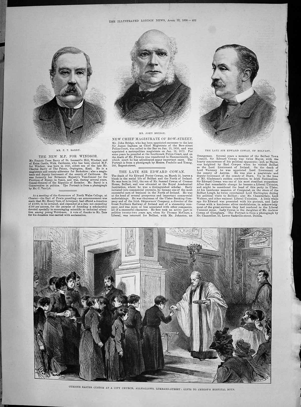 Old 1890 Barry Bridge Cowan Belfast Easter Church Allhallows Agitatio Victorian