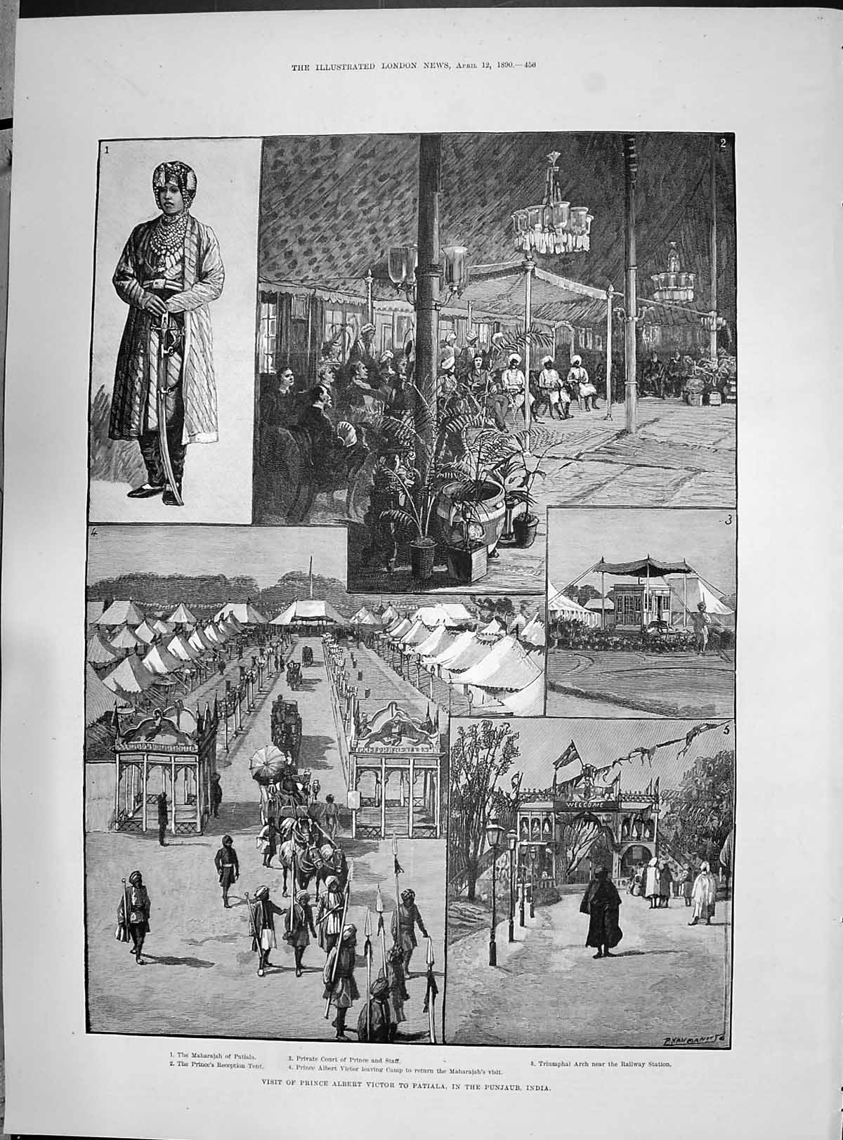 Old 1890 Prince Albert Victor Punjaub India Willard Washington Nellie Victorian