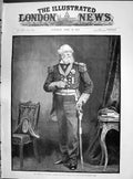 Antique Old Print 1890 Father Fleet Admiral Sir Provo Wallis G.C.B. Portrait