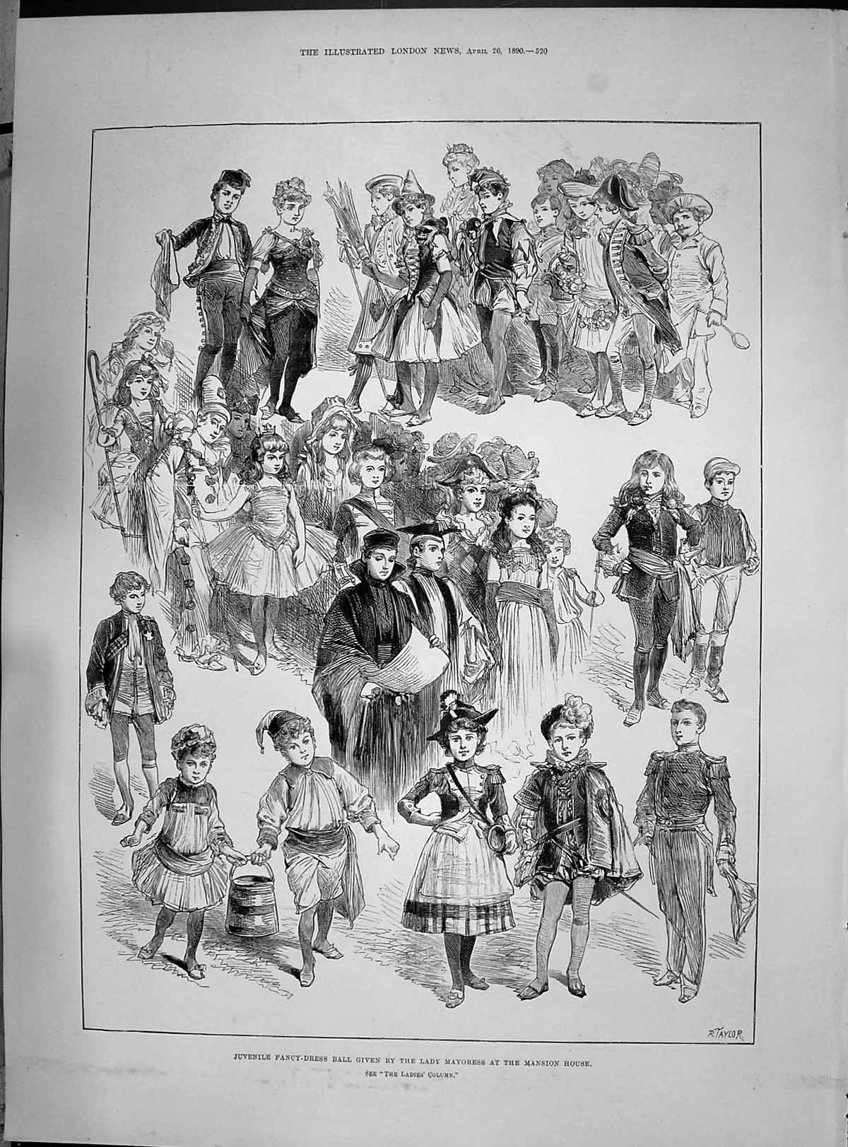 Old 1890 Children Fancy Dress Ball Mansion House Kennel Club Dog Show Victorian