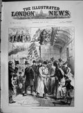 Old Print 1890 Dover Pier Victoria Railway Station Stanley Return England 19th