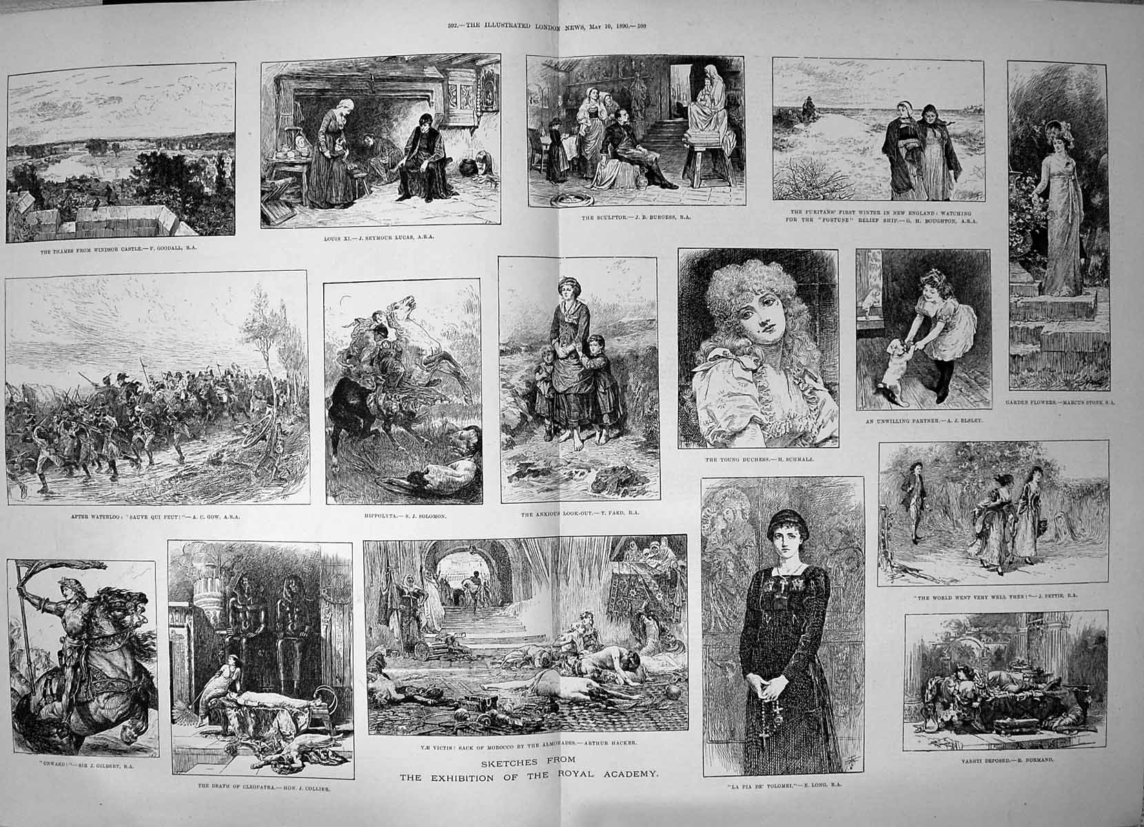Old 1890 Royal Academy Art Morocco Hacker Normand Pettie Hippolyta Lu 19th