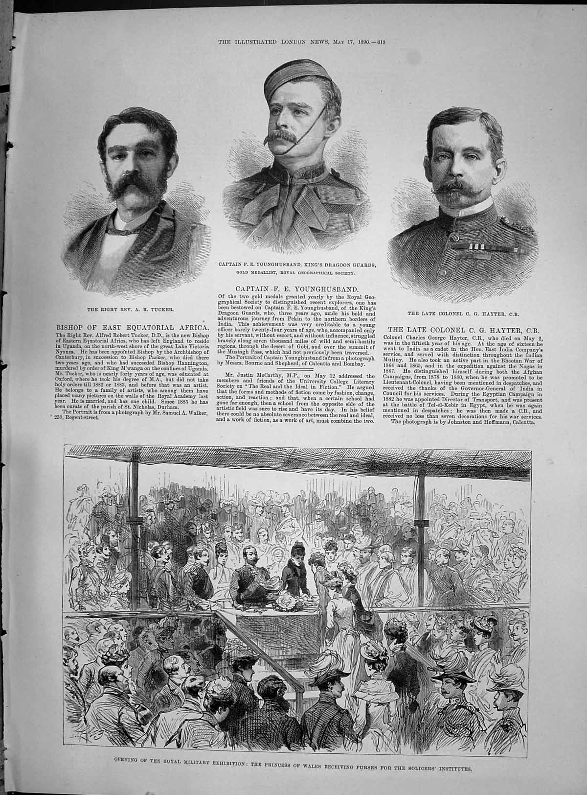 Old 1890 Royal Military Exhibition Princess Wales Tucker Younghusband Victorian