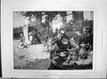 Old Antique Print 1890 Family Home Garden Coffee Terrace Duez Salon Paris 19th
