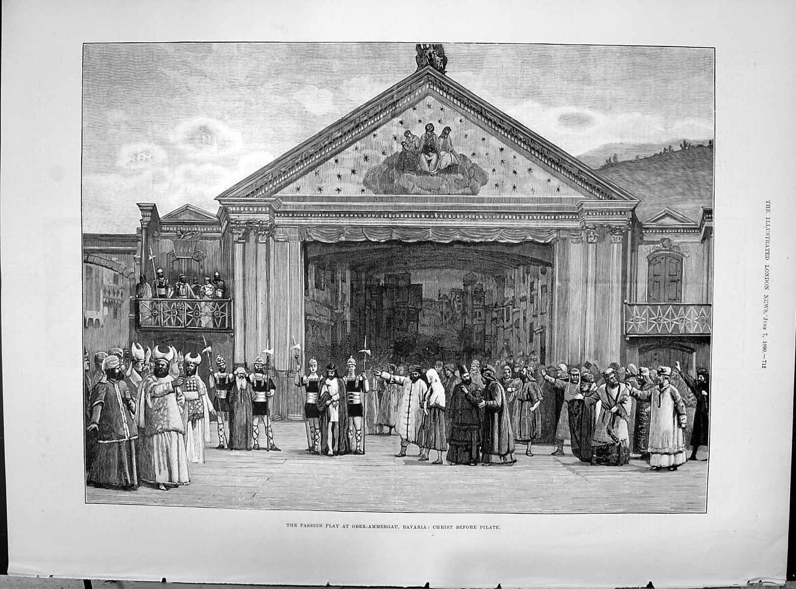Old 1890 Passion Play Ober-Ammergau Bavaria Lang Maier Rendl Johann Z Victorian