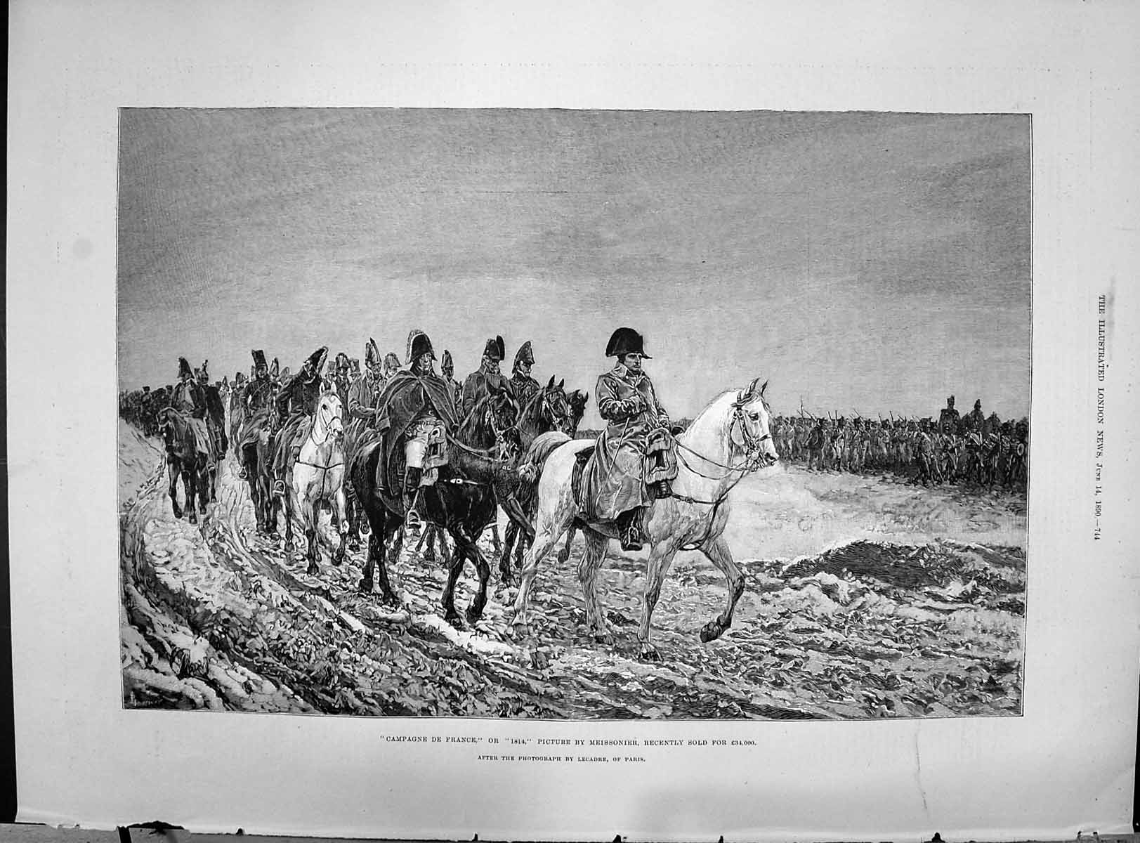 Old 1890 Campagne France Horses War Public Library Edinburgh Architec Victorian