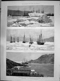 Old Newfoundland John'S Harbour Fishing Ships Drying Stages Cod 1890 Victorian