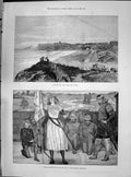 Old 1890 View Scarborough Sarah Bernhardt Joan Arc Her Majesty'S Thea Victorian