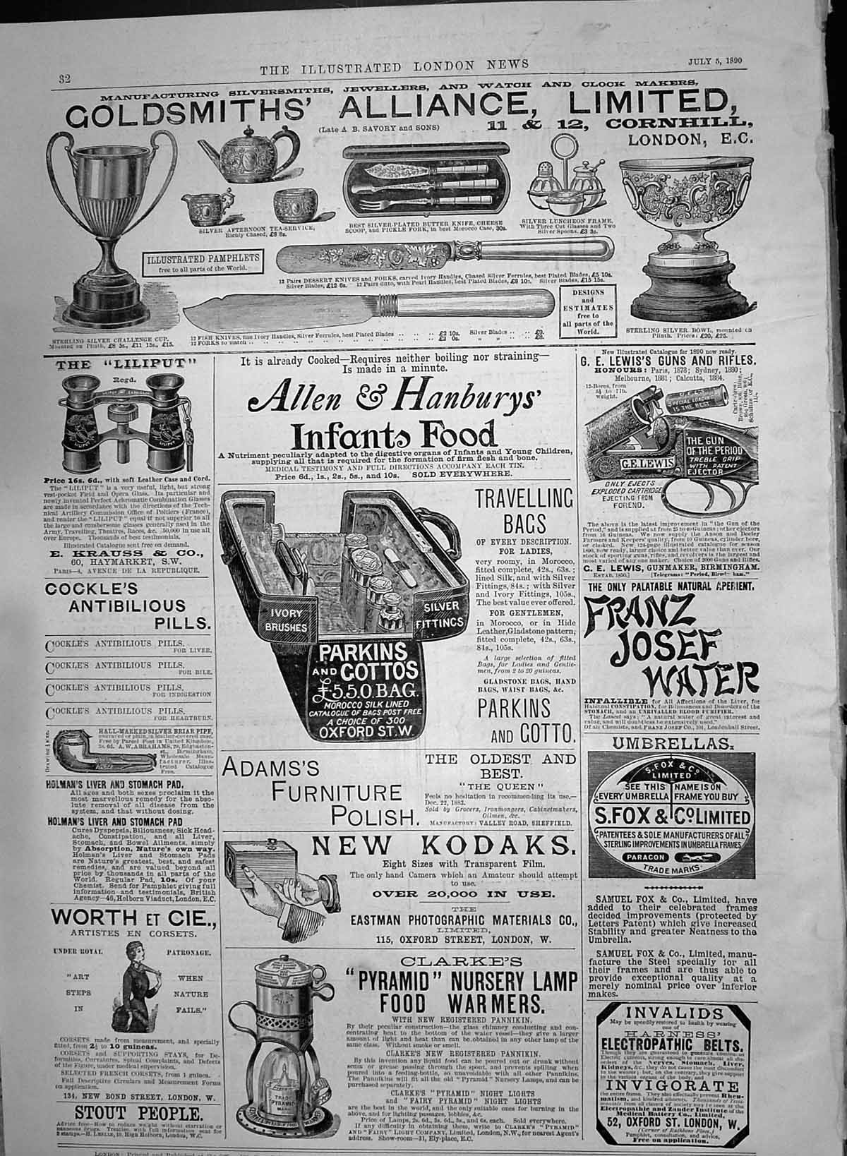 Antique Print 1890 Advertisement Gsmith Alliance Allen Hanbury Franz Joseph