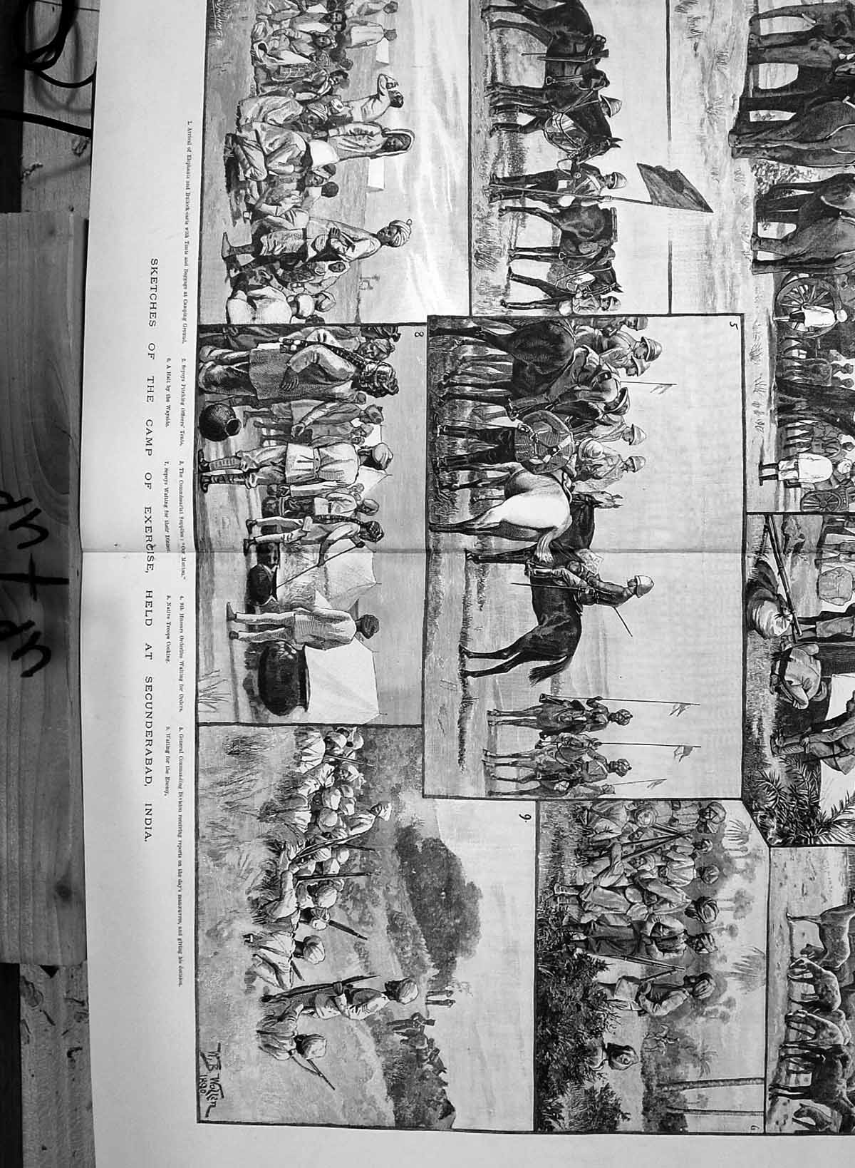 Old 1890 Camp Exercise Secunderabad India Hussars Bullock Carts Eleph 0 19th