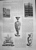 Old 1890 Advertisement Phillips Pottery Glass Business Ewer Vase Loui Victorian