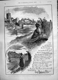 Antique Print 1890 Advertisement Beechams Pills Medicine Church River View 19th