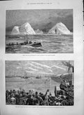 Old 1890 Ship Tyne Torpedo-Boats Iceberg Atlantic Empress Dock Southa Victorian