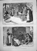 Old Print 1890 Holiday Cruise Mediterranean Poultry Egg Market Gibraltar 19th