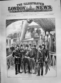 Old Print 1890 Arrival German Emperor Cowes Railway Station Train England 19th