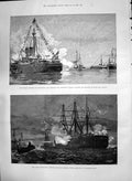 Old German Emperor Portsmouth 1890 Austrian Ship Kronprinz Rudolf Adm Victorian