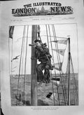 Antique Print 1890 Navy Manoeuvres Sailor Look-Out Enemy Ships War Overend 19th