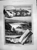 Old 1890 Sweden Toppo Fall Trolhatta Canal Rista Waterfall Storbro Ca Victorian