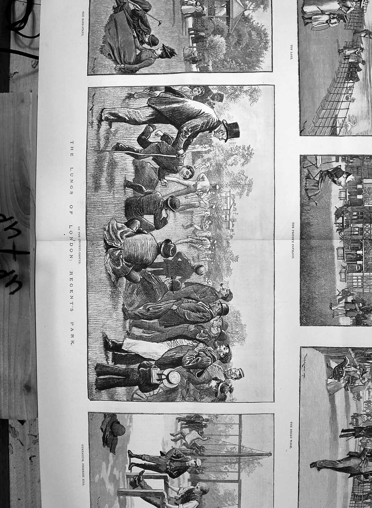 Old 1890 London Regent'S Park Gymnasium Primrose Hill Cricket Prince' 19th
