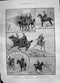 Old 1890 Scouting Party Hussars Berkshire Downs Bellinzona Swiss Cant Victorian