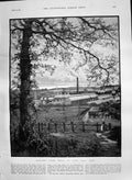 Antique Old Print 1890 Joyson Paper Mills St. Mary Cray Kent England Industry