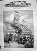 Old Antique Print 1890 Meeting Emperor Germany Austria Rohnstock Silensia 19th
