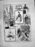 Old 1890 Dinant Brittany Breton Fishing Boat Promenade Jerzuel France Victorian
