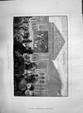 Antique Old Print 1890 Passion Play Ober-Ammergau Theatre Scene Lucien Davis