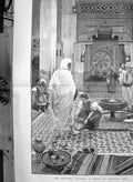 Old Print 1890 Scene Moorish Life Master'S Return Washing Feet Forestier 19th