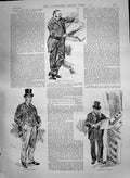 Antique Old Print 1890 Lloyd'S Underwriters Notable Broker Caller Waiter Men