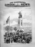 Old Print 1890 Duke Edinburgh Unveiling National Armada Memorial Plymouth 19th
