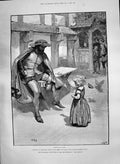 Old 1890 Adventures Phra Phoenician Young Girl Flower Man Bench Story Victorian