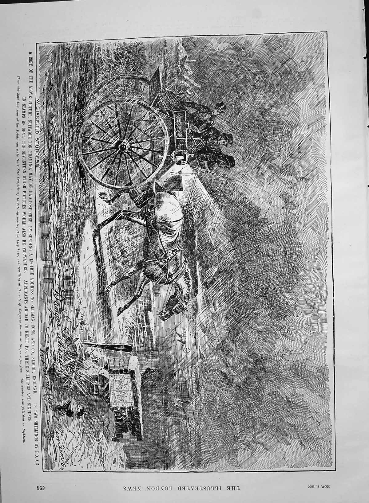 Old Antique Print 1890 Advertisement Elliman Embrocation Slough England 19th