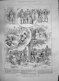 Old 1890 Brown Big Salmon Angling Joke Fishing Archduke John Austria Victorian