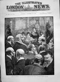 Old 1890 Parliament Lord Chancellor Reading Queen'S Speech Commons Ba Victorian
